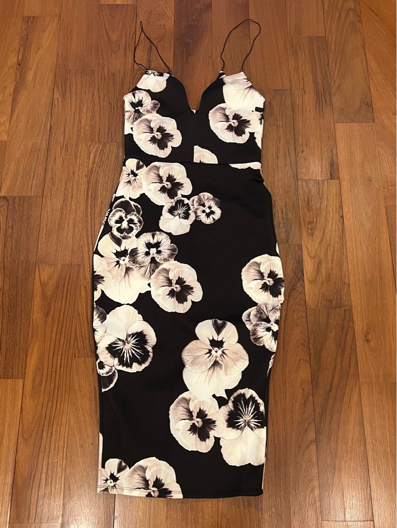 Asos floral scuba dress hotsell