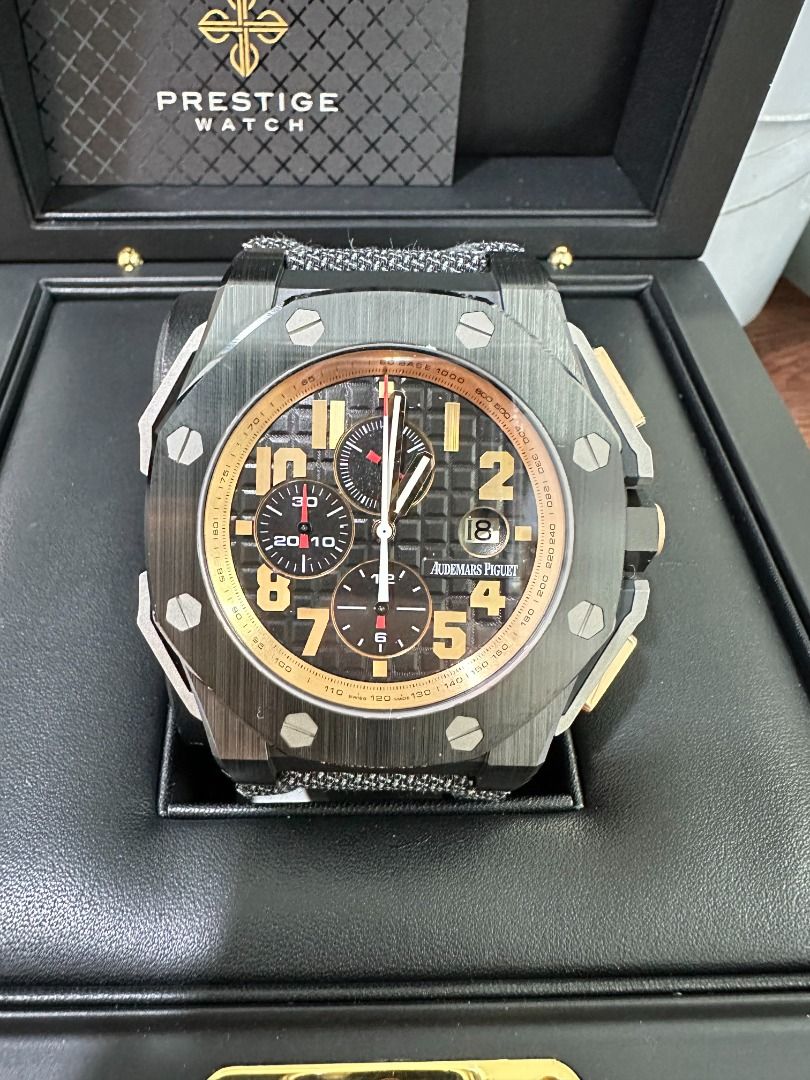 Rose gold limited edition arnold schwarzenegger 48mm ap royal oak offshore chronograph outlet