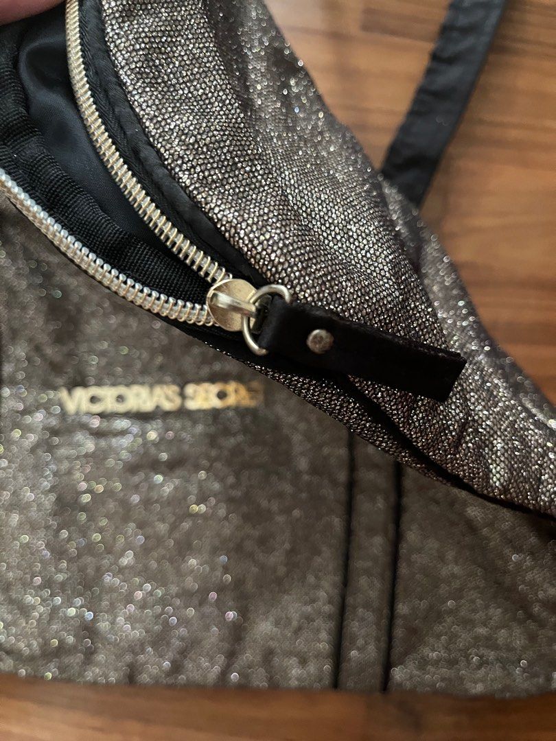 Authentic Brand New Victoria s Secret Weekender Glitter Black