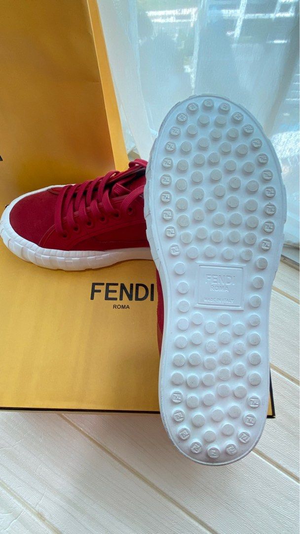 Red fendi new arrivals sneakers