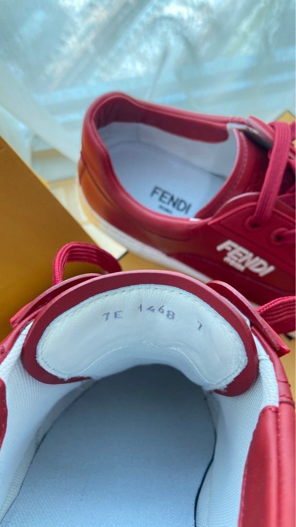Red outlet fendi sneakers