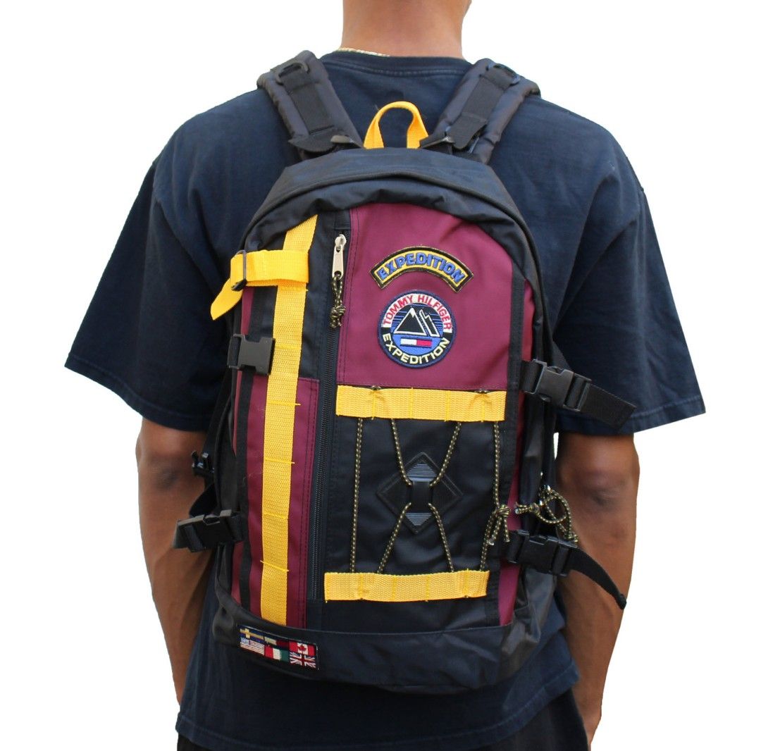 Backpack Tas Bag Vintage Tommy Hilfiger Outdoor Expedition Fesyen