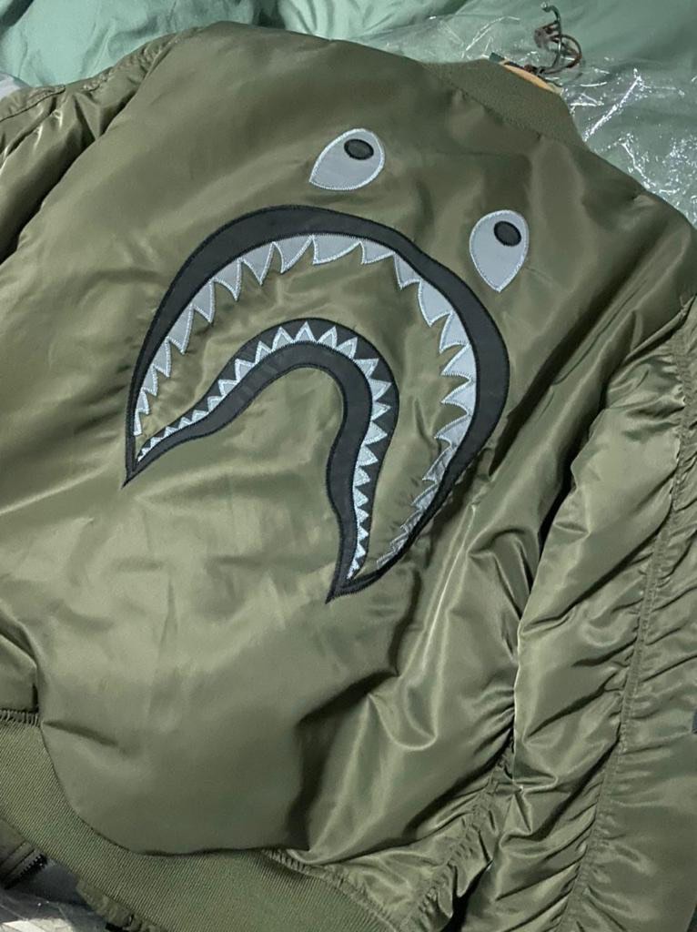 Bape shark bomber best sale