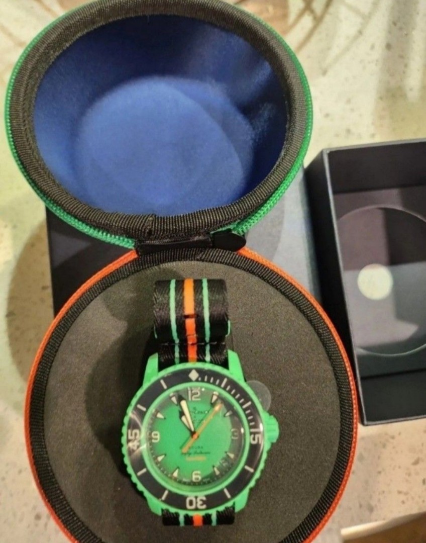 Blancpain x Swatch Indian Ocean, 名牌, 手錶- Carousell