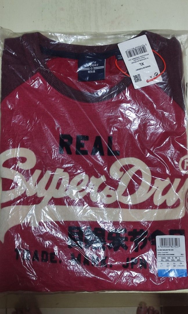 BN Superdry XL MEN VL Duo Raglan Tee 220 Men s Fashion Tops