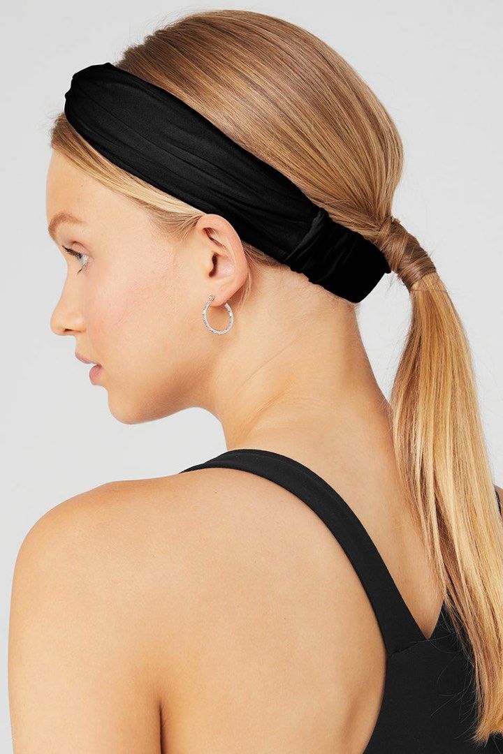 BNWT ALO YOGA Alosoft Headband Black/sport headband, Women's