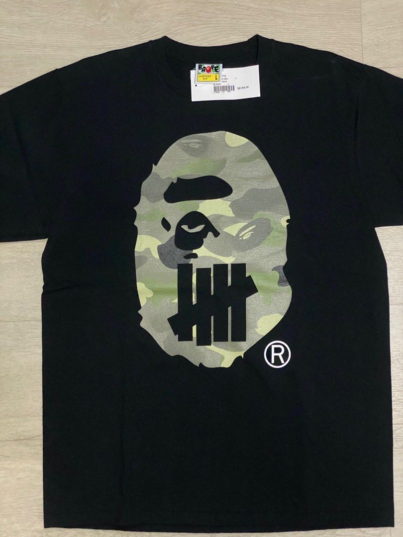 Brand New A Bathing Ape x Undefeated Green Bape Camo Black Men s