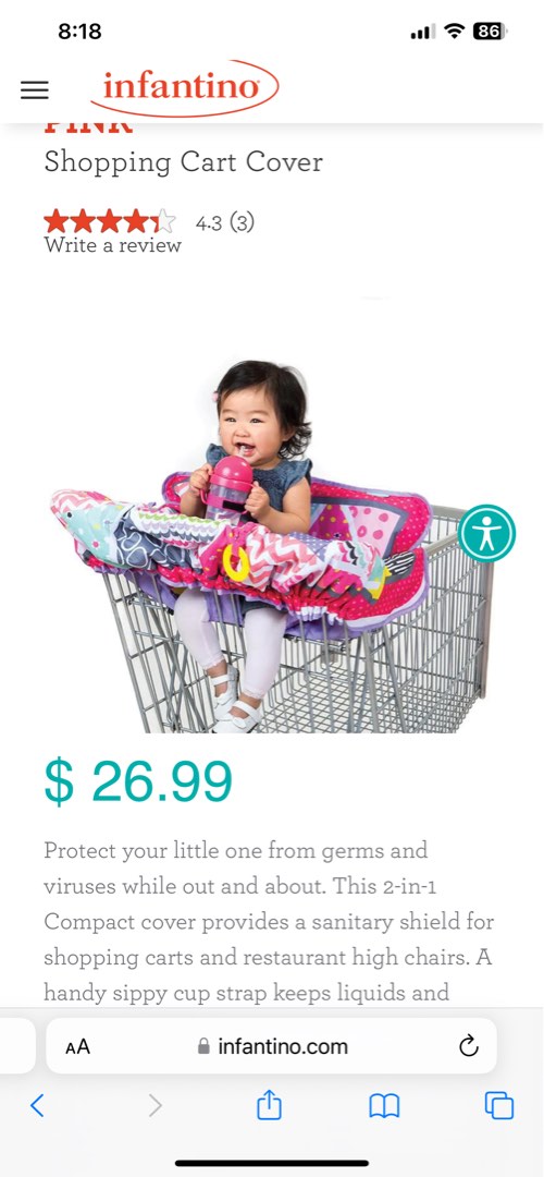 Brand New Infantino Compact Cart Cover Babies Kids Going Out Other Babies Going Out Needs on Carousell