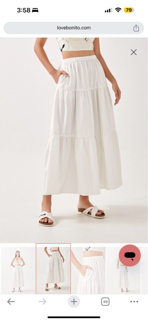 Elastic waist tiered skirt hotsell
