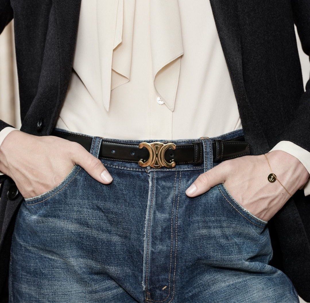 Celine leather belt hot sale