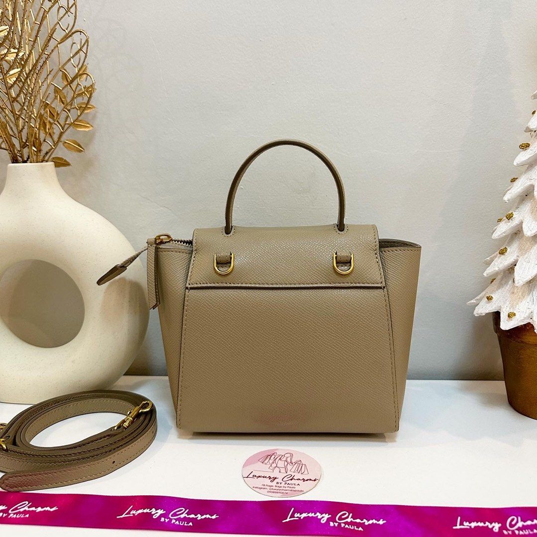 Micro belt bag in grained calfskin store