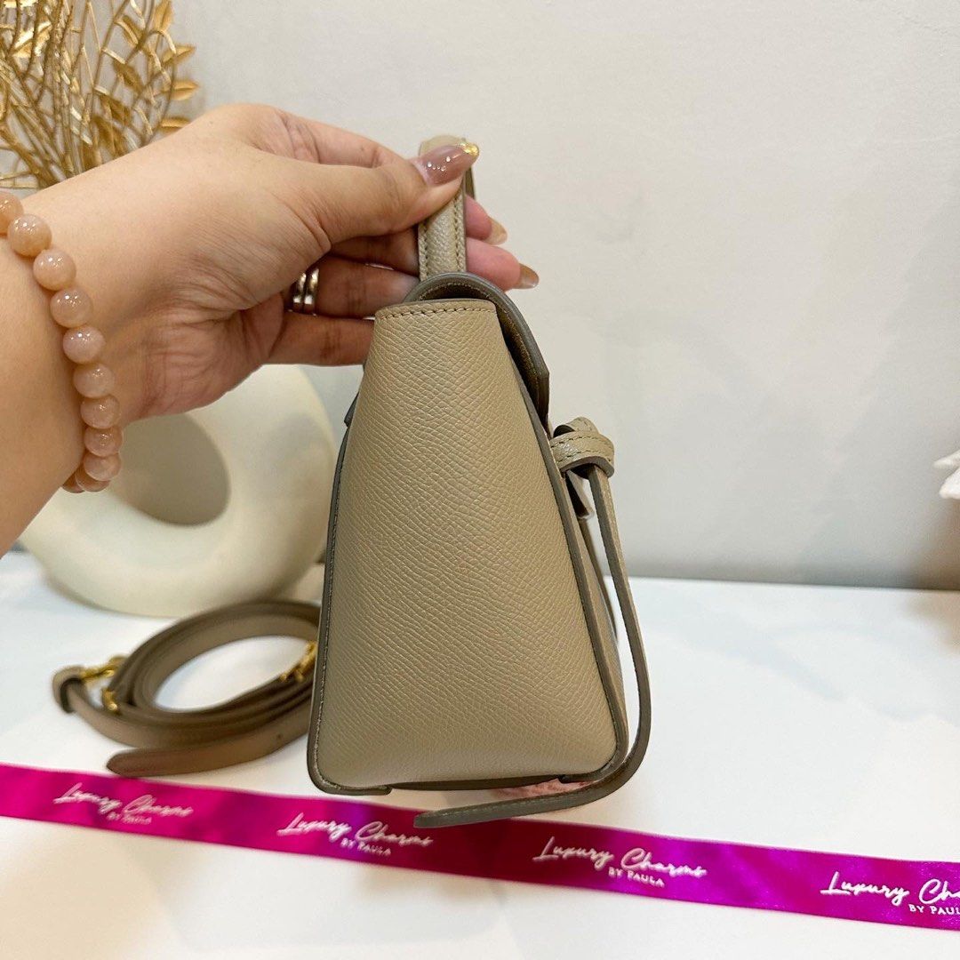 Micro belt bag in grained calfskin store
