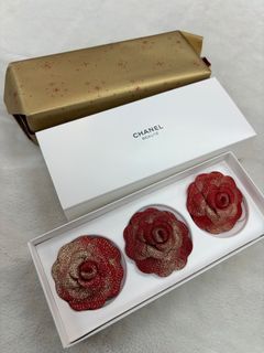 Chanel CNY Edition Large Camellia Flower in White Velvet Material