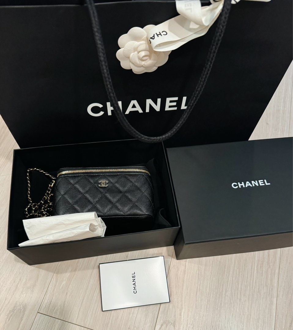 BNIB Chanel 22C Light Grey Pearl Crush Mini Rectangle, Luxury
