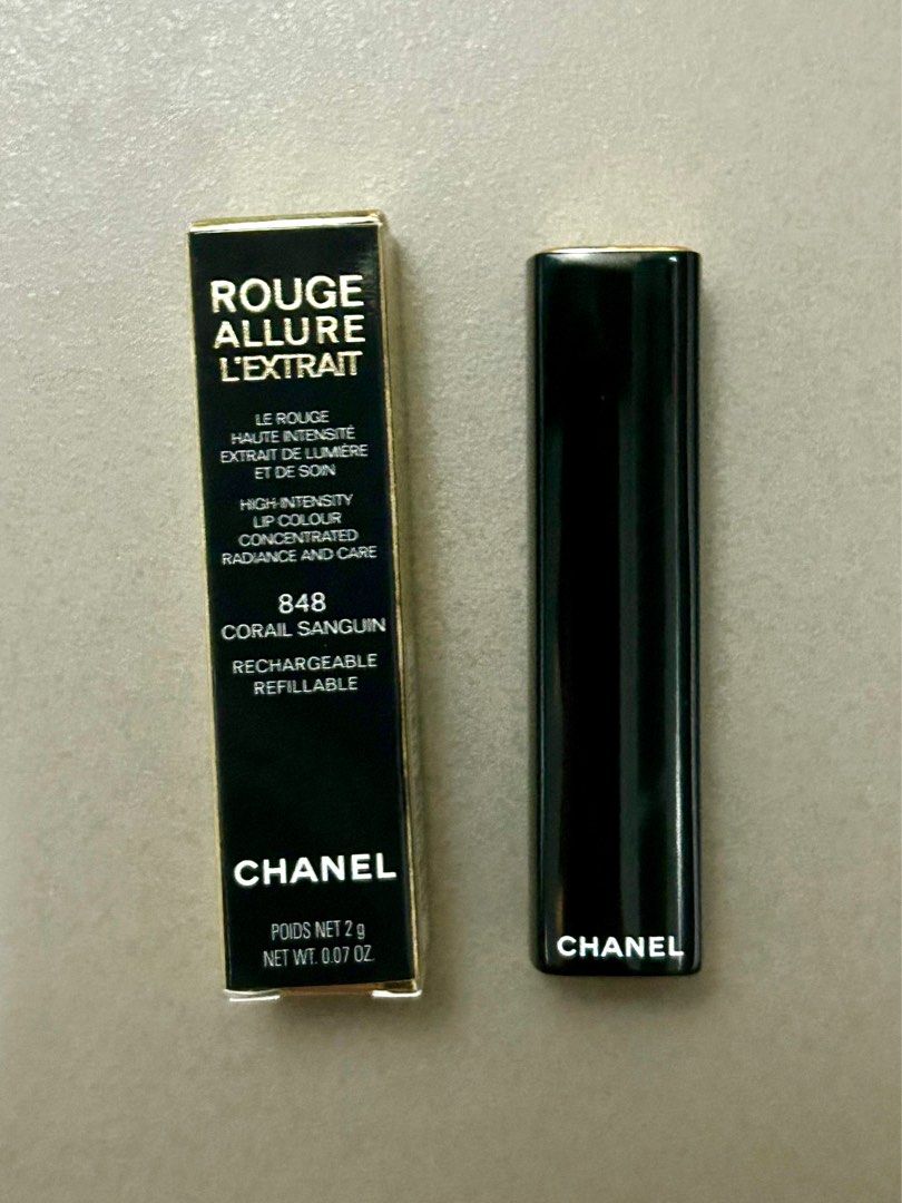 Chanel Rouge Allure L'Extrait Lipstick (shade 848 Corail Sanguin), Beauty &  Personal Care, Face, Makeup on Carousell