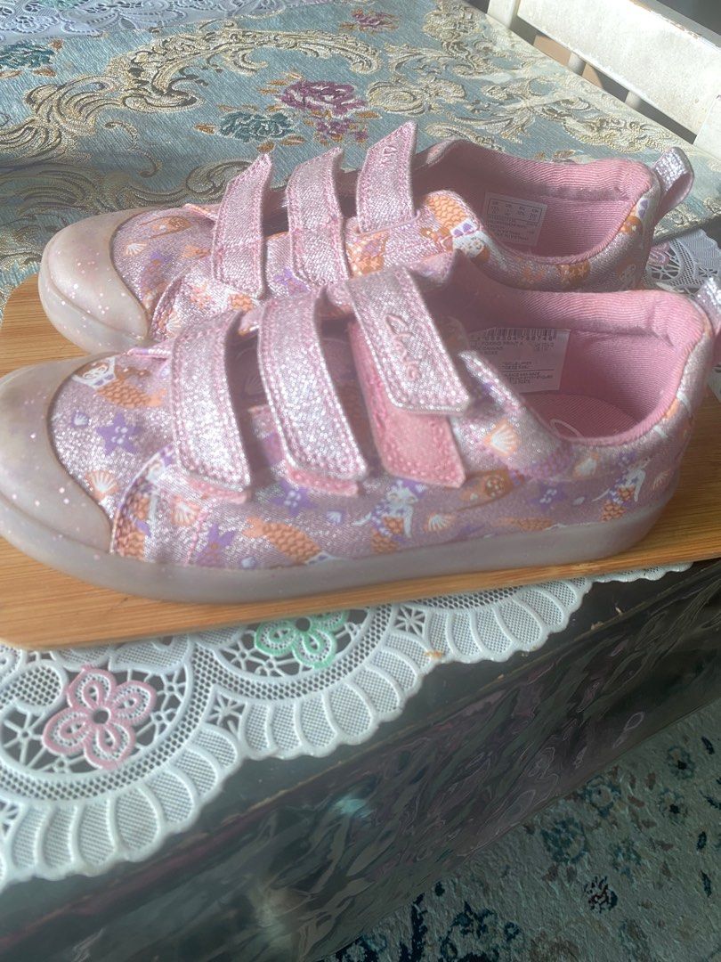 CLARKS Mermaid Pink girl shoes size UK 13 1 2 E Babies Kids