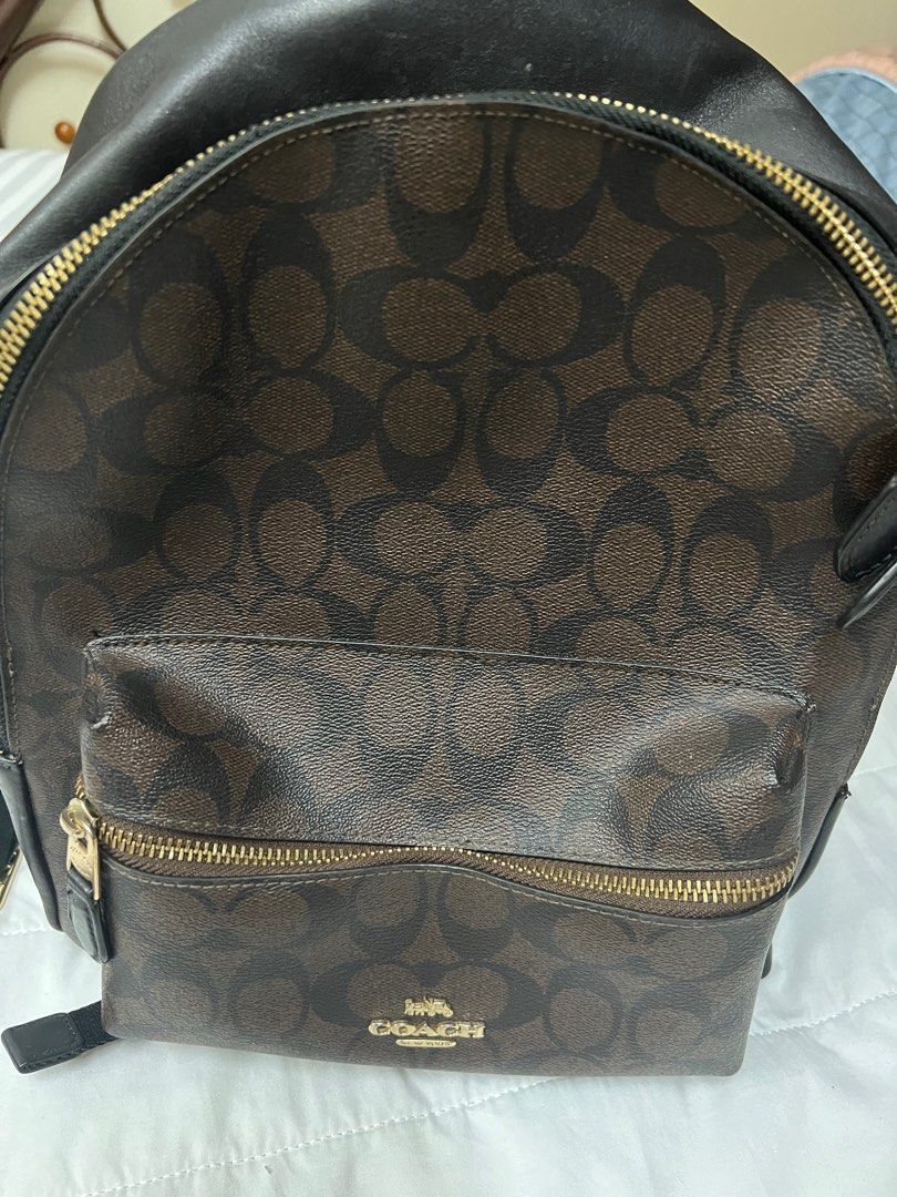 Gold new arrivals coach backpack