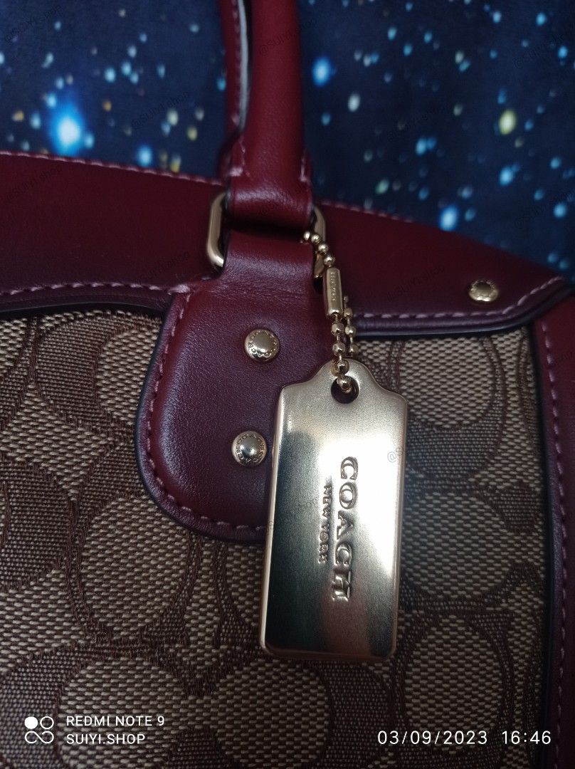 Coach ivie bennett cheap satchel in signature jacquard