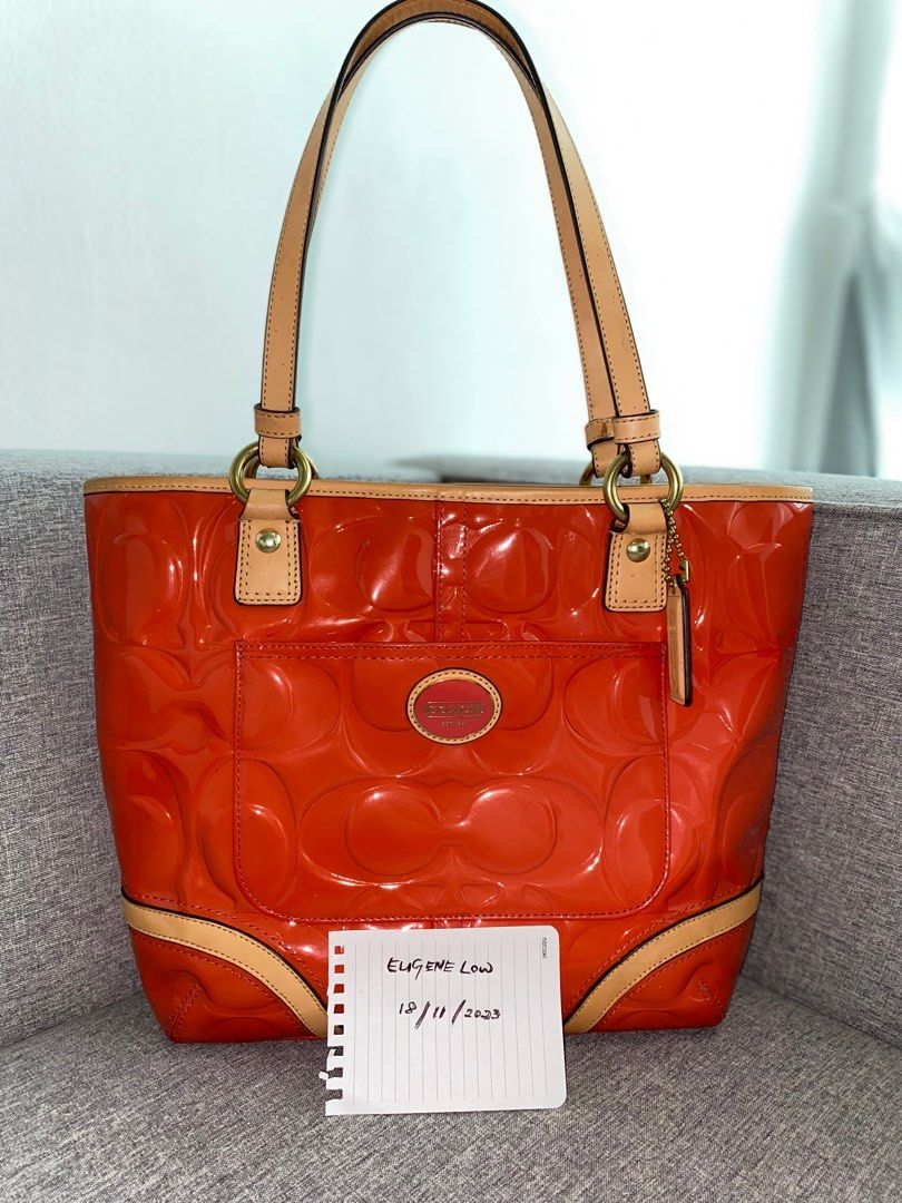 Coach tan tote sales