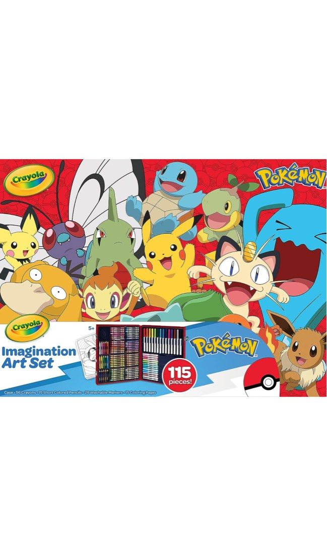 Imagination Art Set, Pokemon, 115 pieces, Crayola.com