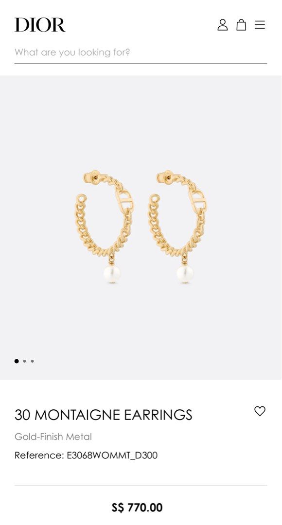 Dior 30 Montaigne hoop earrings BNIB