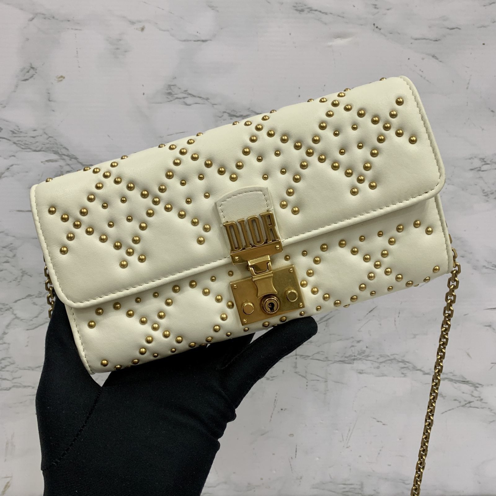 DIOR DIORADDICT STUDS CHAIN WALLET 237034573 WE