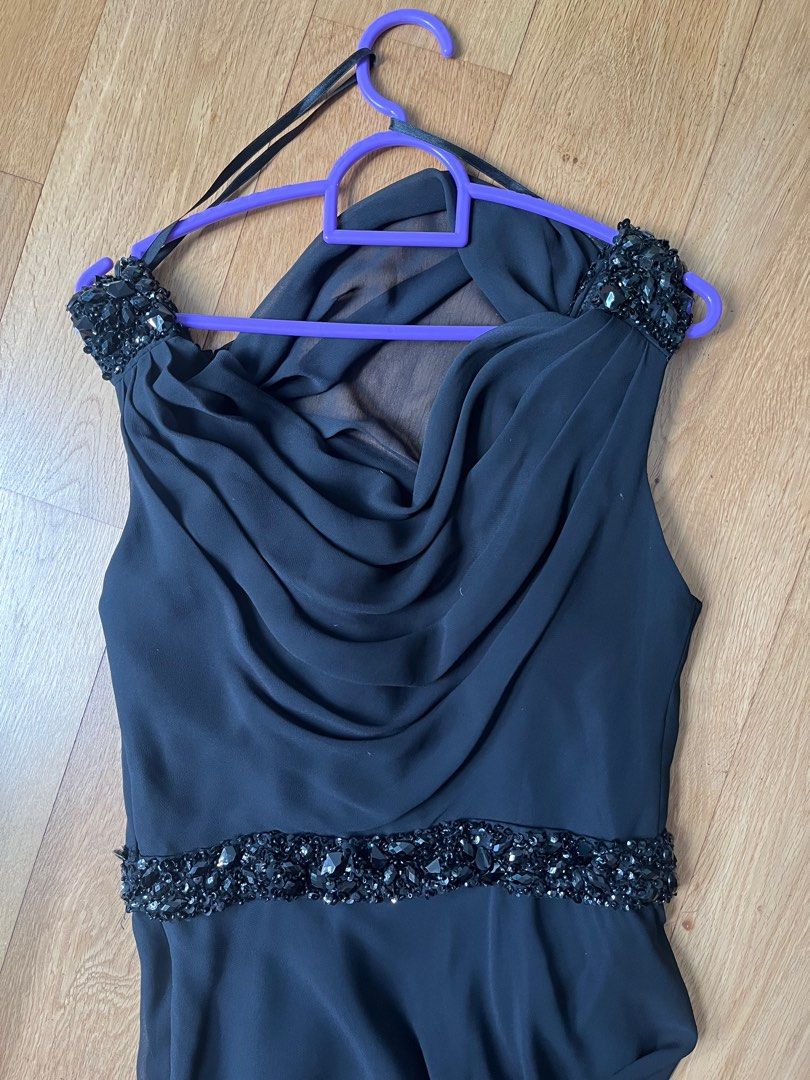 Evening Dress black gina bacconi Women s Fashion Dresses Sets