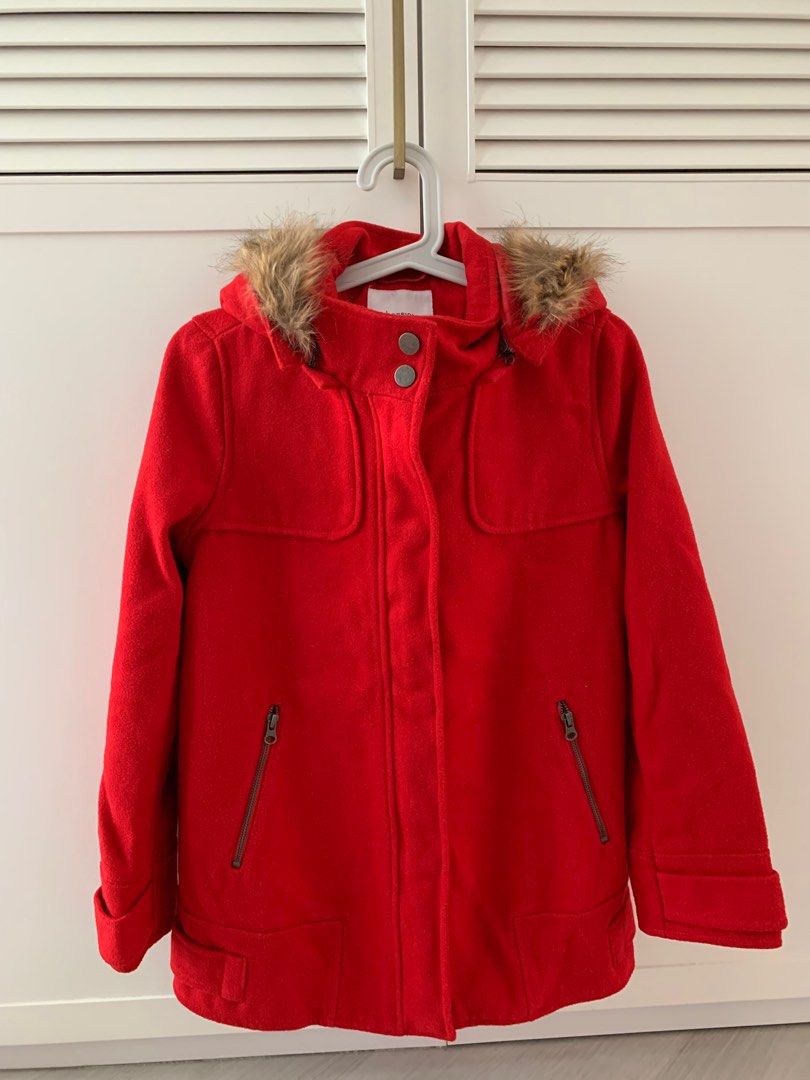 Red wool deals jacket ladies