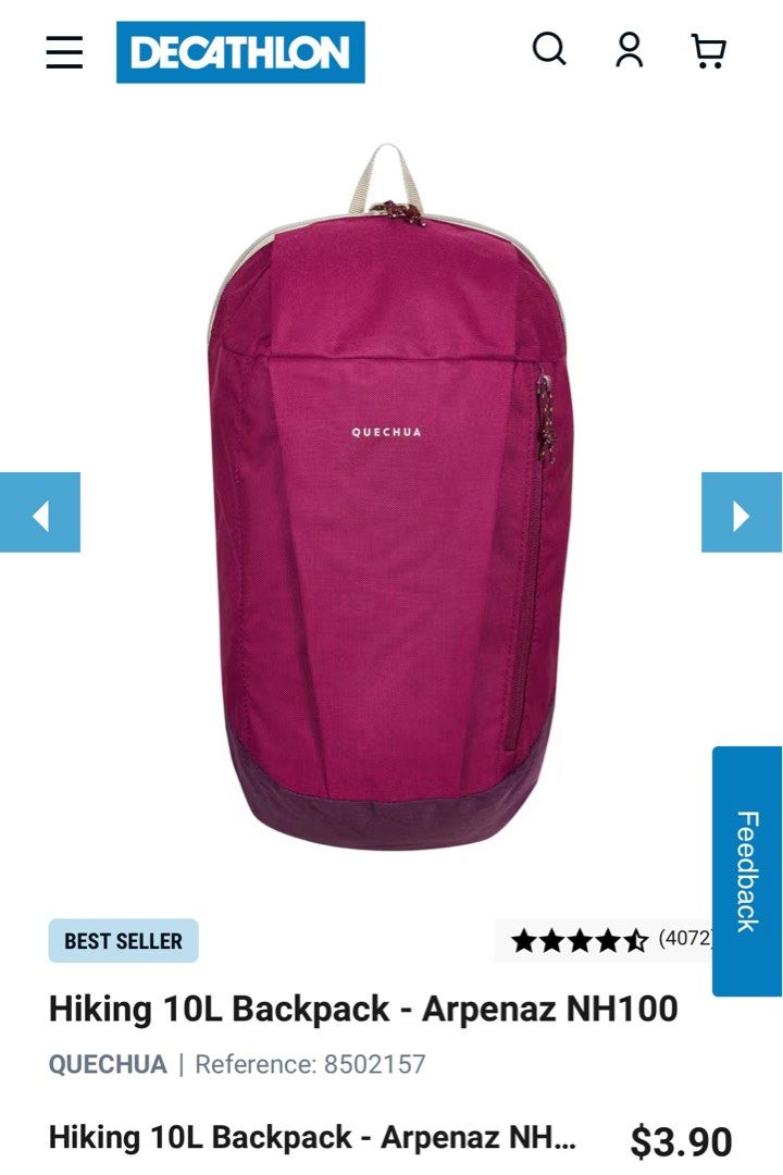Decathlon store free backpack