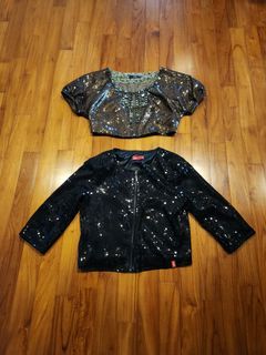 Free Sequinned Cropped Coatee n Jacket