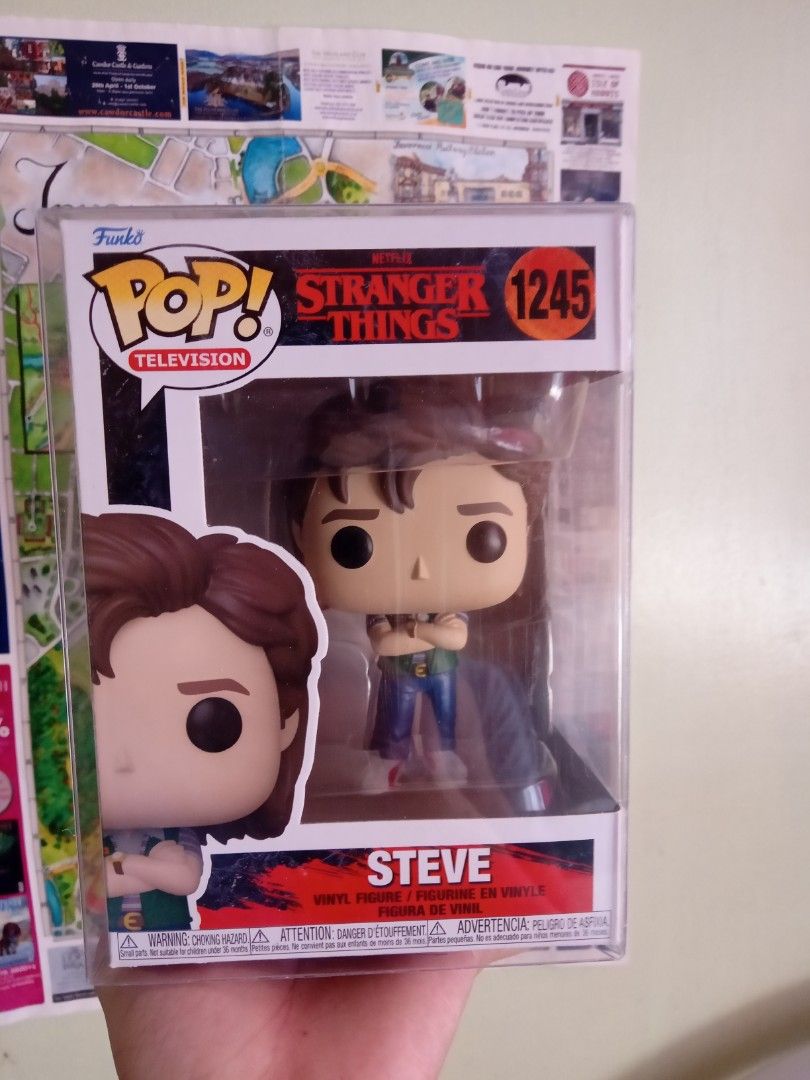 Funko Pop Stranger Things Steve (Category: Designer & Blind Box Toys) located in Bocaue. Submitted by blackmoon74 (Listing ID 1266265070, Image 1). Description: - Protector included - Collector's item. Still in good quality - Mode of payment: GCASH or COD (via Gogo Express) - Shipping fee not included - Main courier: Gogo Express Respect my Ad. Thank you so much! ✌️.