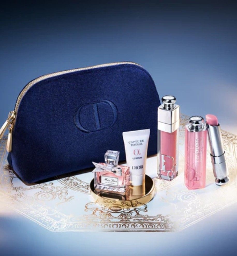 Gift Set Dior addict set lip balm gloss, Miss dior, Luxury