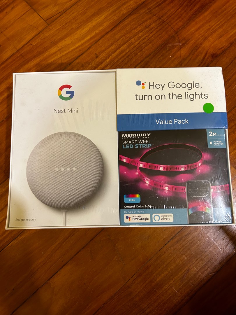 Google mini control lights top