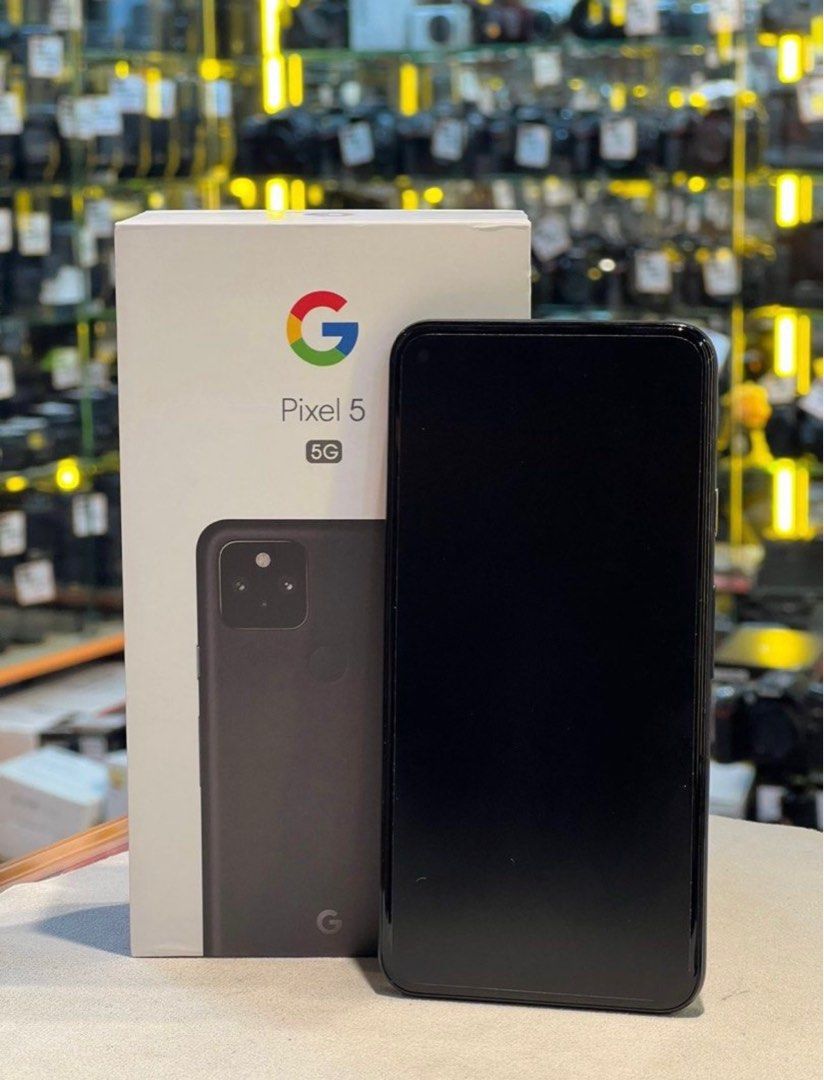 google pixel 5 黒新品同様有box 非常新US GD1YQ 8+ 128gb, 手提電話