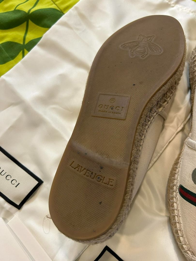 Gucci Espadrilles (Category: Sneakers & Footwear) located in Makati City. Submitted by andre_esque (Listing ID 1266252864, Image 3). Description: Size 38.5, bought 2020 Comes with dust bags and care cards Authentic .