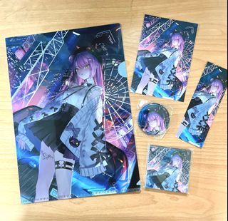 常闇永遠 hololive  週邊套組（資料夾 徽章 便條紙 明信片 書籤）Vtuber 