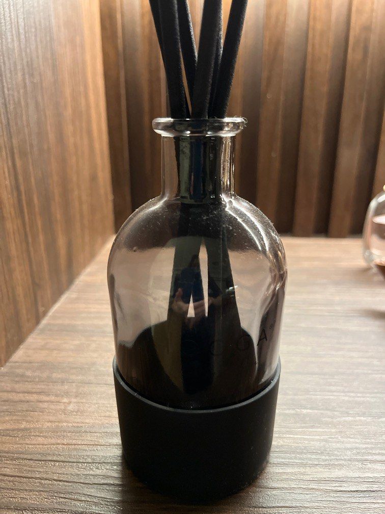 HOOGA Reed Diffuser White Tea & Ginger Empty Bottle, Furniture & Home