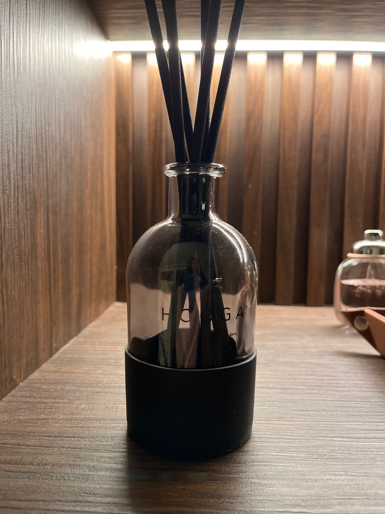 HOOGA Reed Diffuser White Tea & Ginger Empty Bottle, Furniture & Home