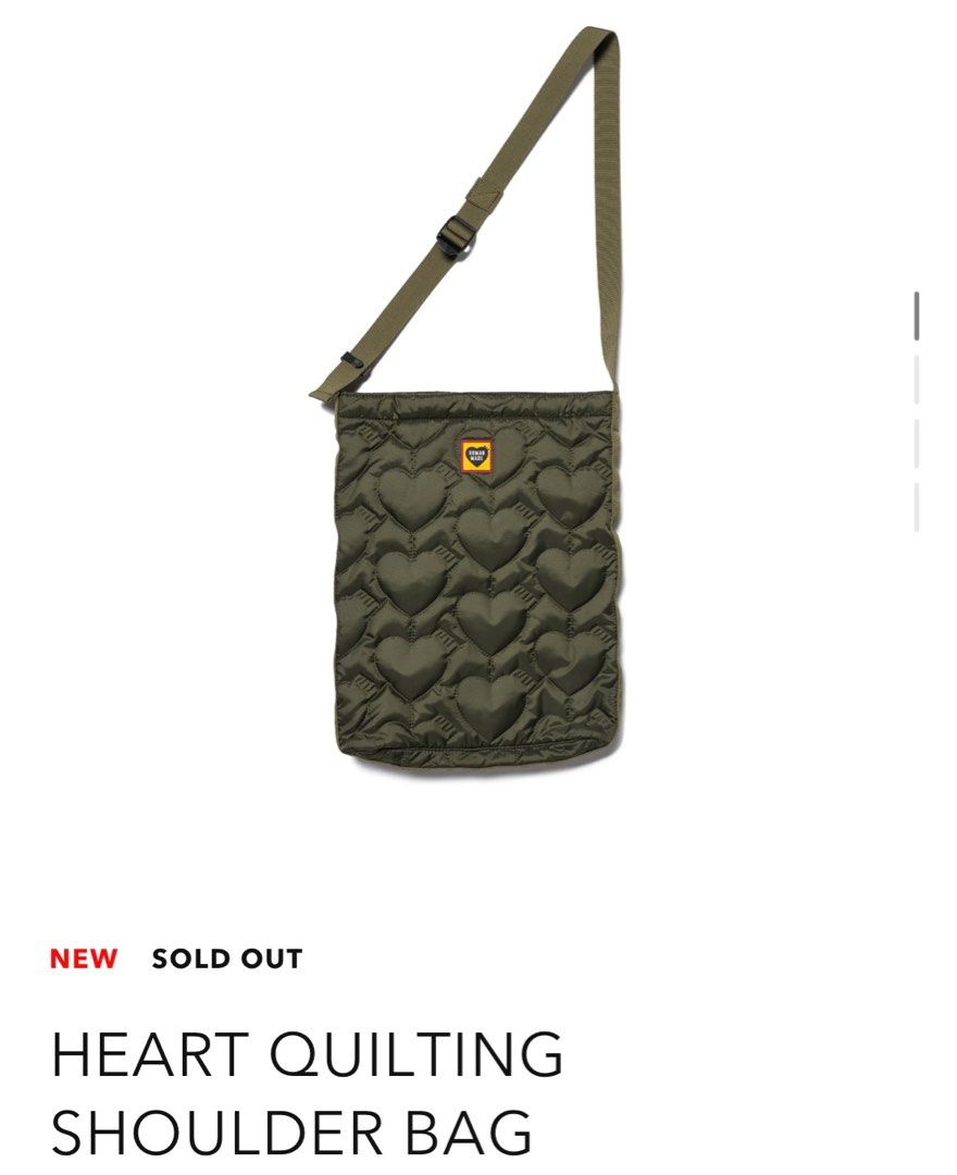 Human made HEART QUILTING SHOULDER BAG, 男裝, 袋, 小袋- Carousell