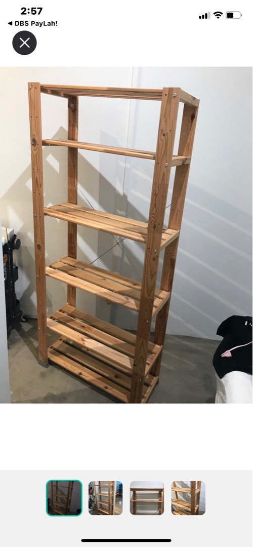 IKEA HEJNE shelves untreated natural wood durable solid 5/6 units if