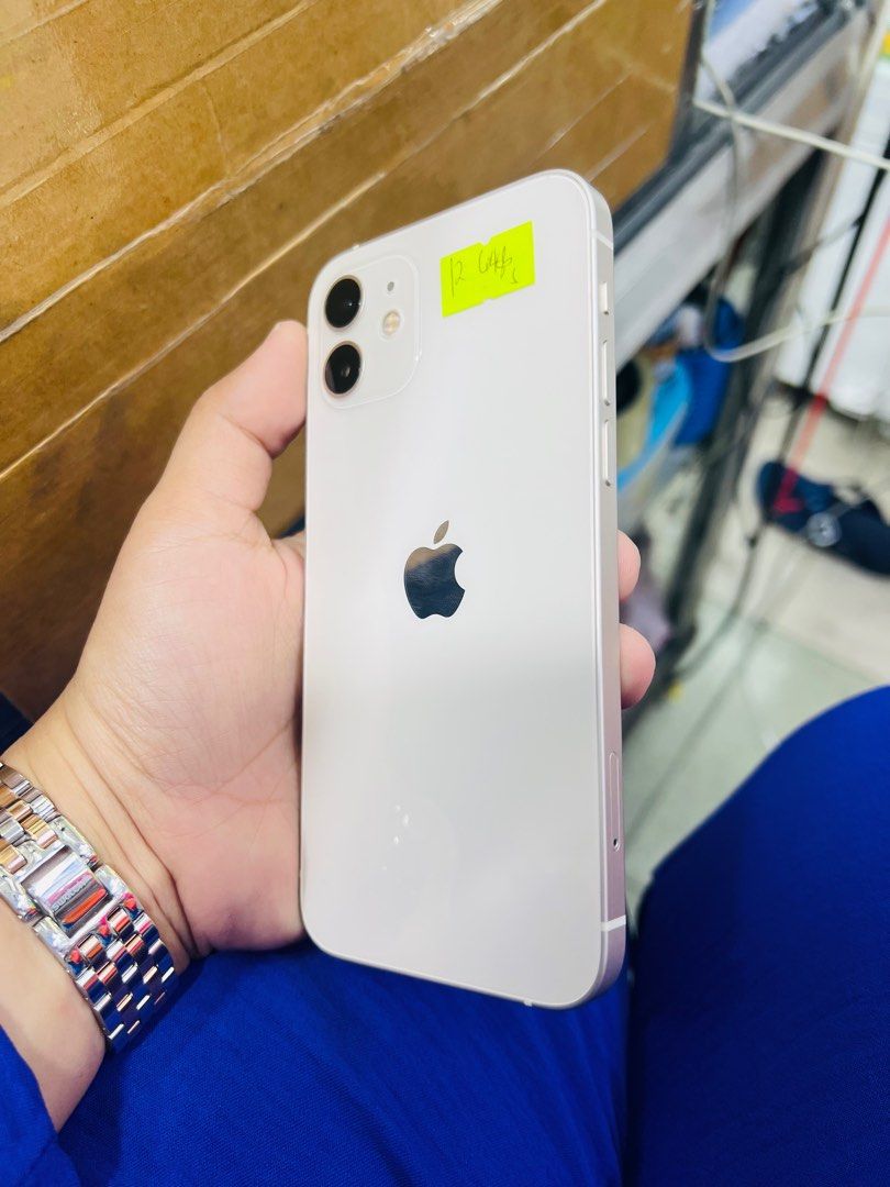 Iphone 12 Smartlocked (Category: iPhone 12 Series) located in San Juan City. Submitted by javedsgadgetshop (Listing ID 1266412230, Image 2). Description: OPEN FOR INSTALLMENT VIA CREDIT CARD/GGIVES & SWAP/TRADE-IN! WE BUY AND SELL ( ANYKINDS OF UNIT BINIBILI PO NAMIN)! PTPA : Padelete po f bawal Read ❗️Onhand ‼️ Iphone 12 •64gb •NTC Variant •85% batt health •Smartlocked •95% Smoothness •No hidden issue | No Repaired •100% Authentic | Not Refurbis