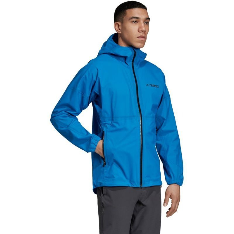 Jaket Adidas Pria Agravic Terrex Climaproof Waterproof Jacket Original Anti Hujan Blue