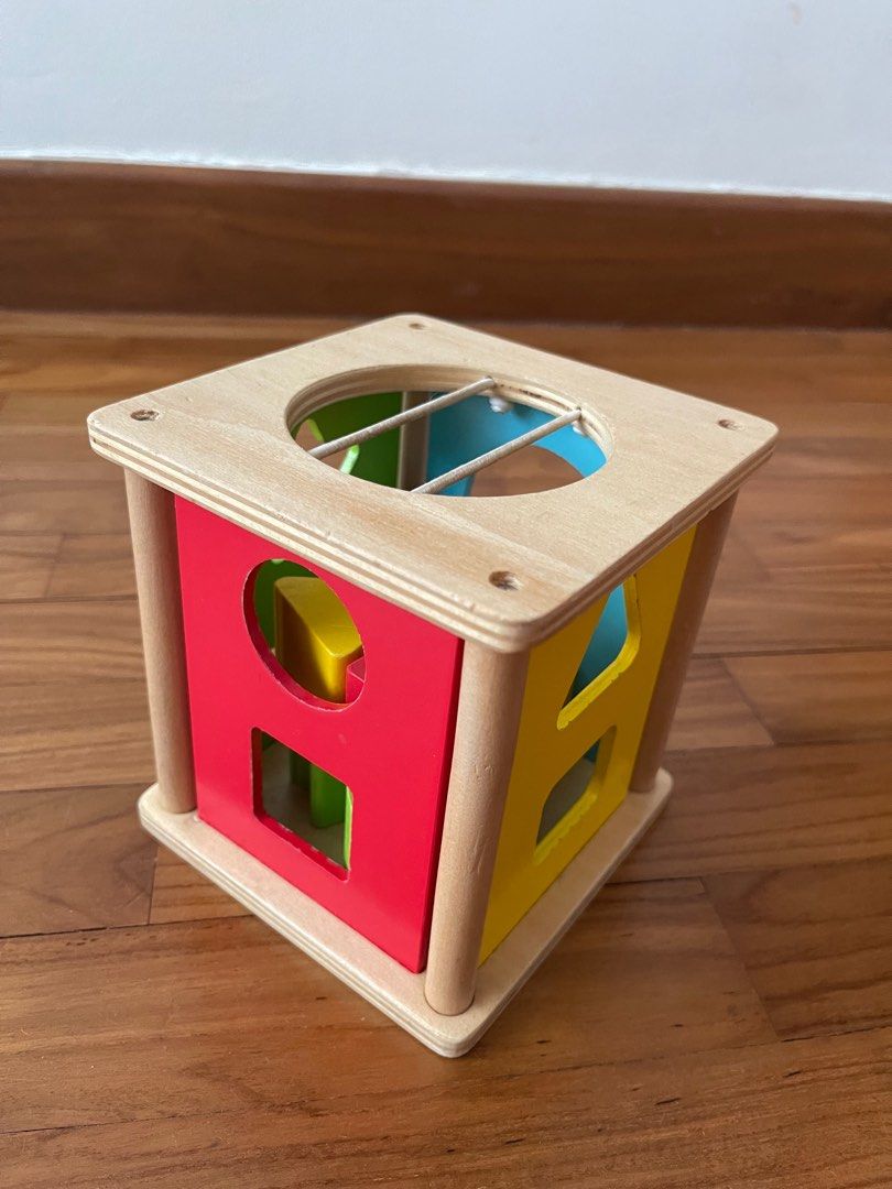 John Lewis Wooden Shape Sorter Montessori Toy 3D Blocks, Babies & Kids