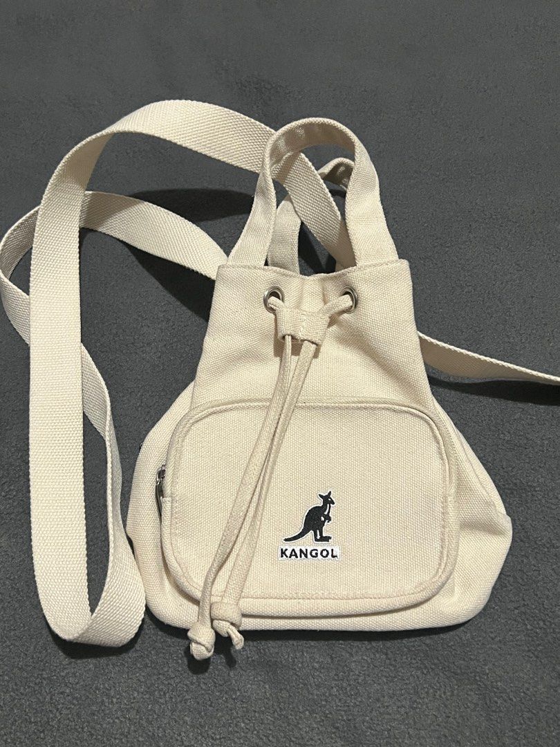 Kangol Bucket Crossbody Bag (Category: Cross-body Bags) located in Manila. Submitted by elliefinds (Listing ID 1266365208, Image 1). Description: Used only a few times Original 100% Bought for 2k+++ in Vietnam (Sneakerbuzz store).