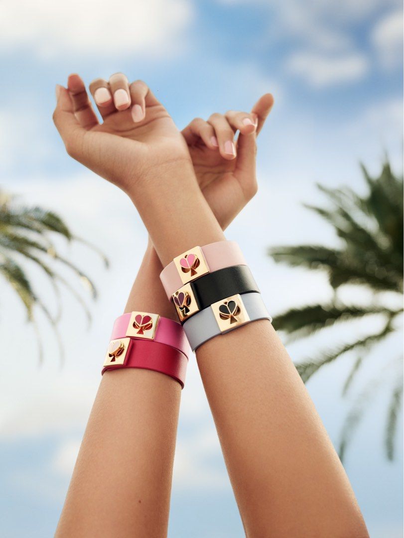 Kate Spade Leather Bracelet Unlock Your Heart Wristlet Bangle