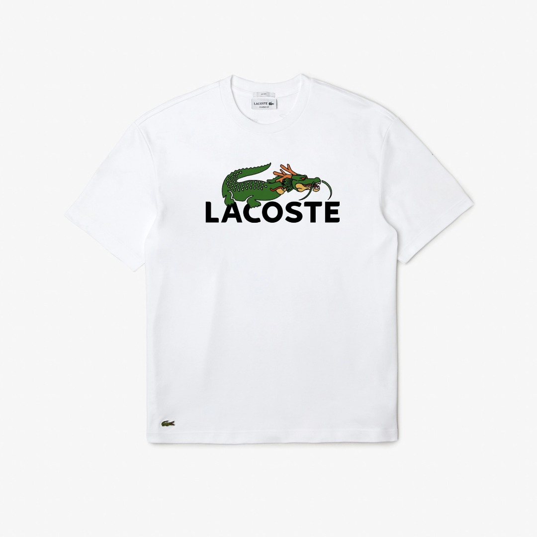 Lacoste x Year of the Dragon 2024 Organic Cotton T-shirt, Men's Fashion ...