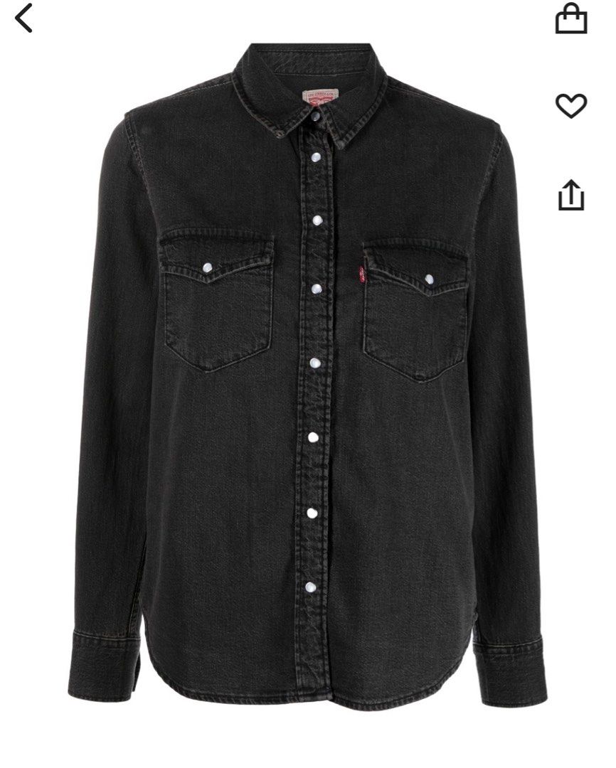 Levis denim sales black shirt