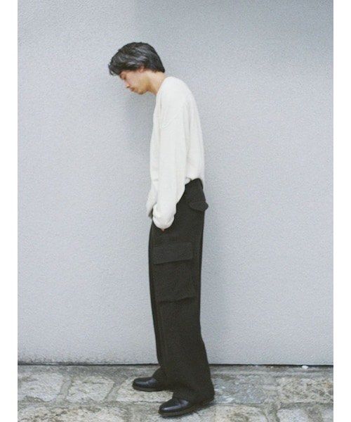 日本lidnm linen wool fatigue pants 23aw 秋冬亞麻羊毛工裝口袋褲男士