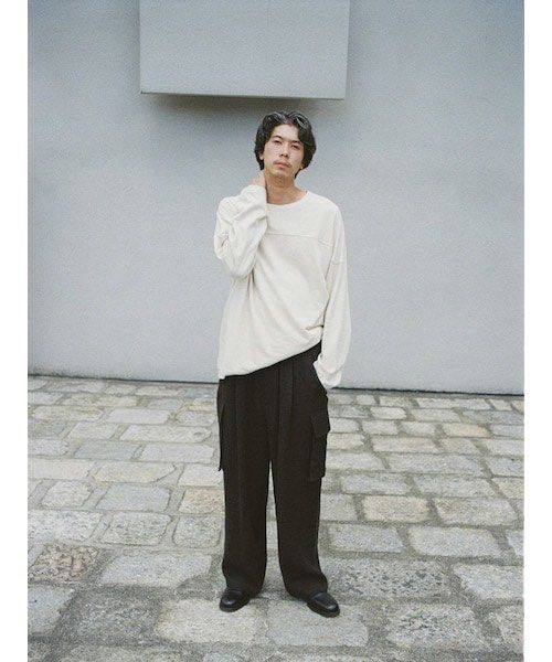 日本lidnm linen wool fatigue pants 23aw 秋冬亞麻羊毛工裝口袋褲男士