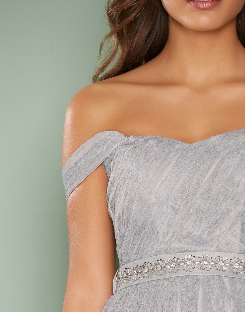 ivy bridesmaid dress Cascading Ivy Off-Shoulder Dress Teuta Matoshi